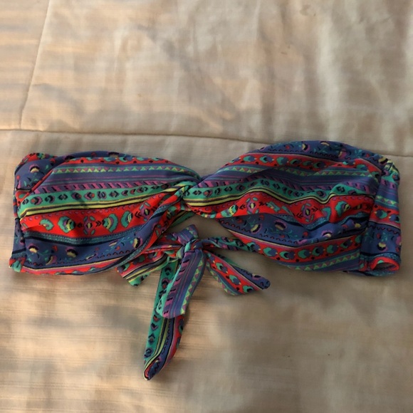 Print Bandeau Bathing Suit Top - Picture 2 of 4